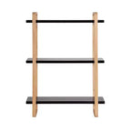 Étagère murale en bois noir, 18"x6"x25"