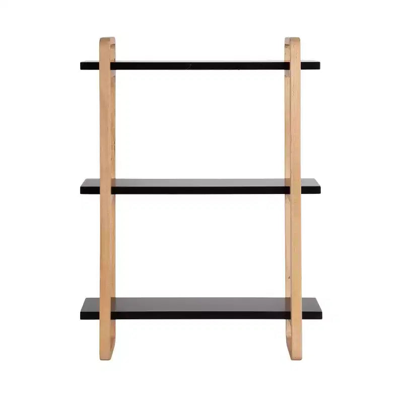 Étagère murale en bois noir, 18"x6"x25"