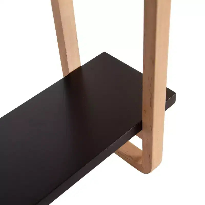 Étagère murale en bois noir, 18"x6"x25"