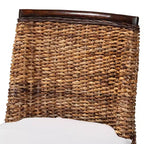 Chaise de salle à manger en jonc de mer et bois, marron clair/blanc/marron foncé