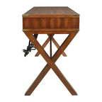 Bureau d'écriture traditionnel de 46" avec prises électriques, fini blé