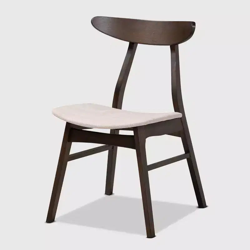 Ensemble de salle à manger 5 pièces en bois et tissu d'ameublement