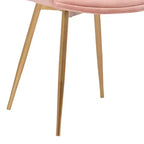 Chaise d'appoint de salle à manger Heidi en velours avec dossier haut et pieds en acier