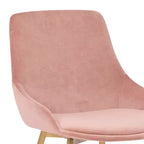 Chaise d'appoint de salle à manger Heidi en velours avec dossier haut et pieds en acier