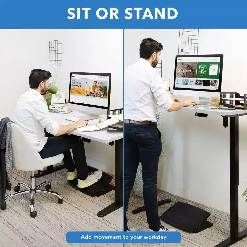 Bureau électrique réglable en hauteur avec plateau blanc, largeur ajustable de 100 cm à 160 cm