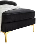 Canapé d'angle moderne 83 po en velours