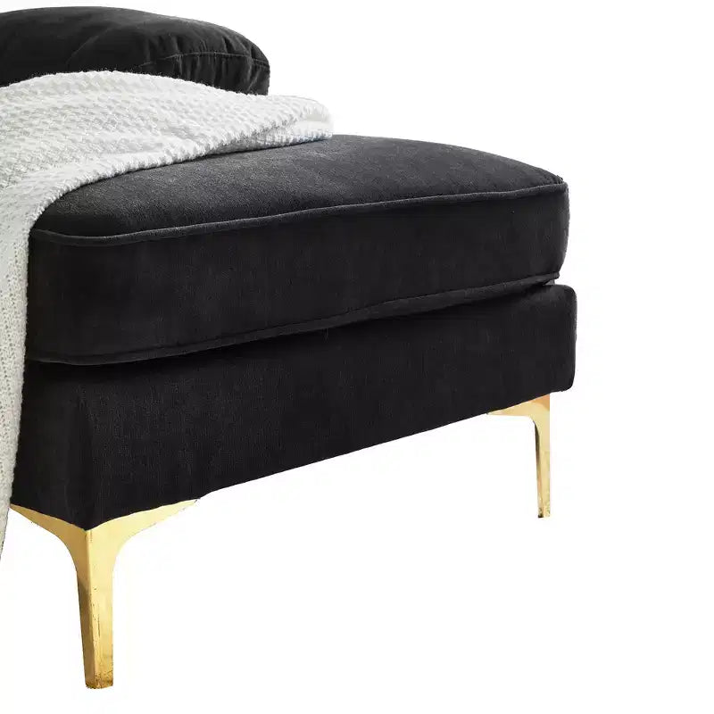 Canapé d'angle moderne 83 po en velours