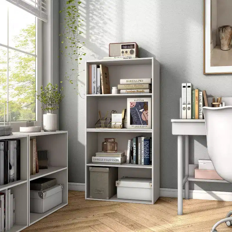 Étagère modulable moderne 2 niveaux de 60 cm, empilable, verticale ou horizontale