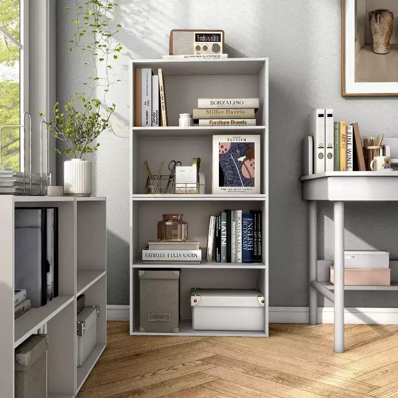 Étagère modulable moderne 2 niveaux de 60 cm, empilable, verticale ou horizontale