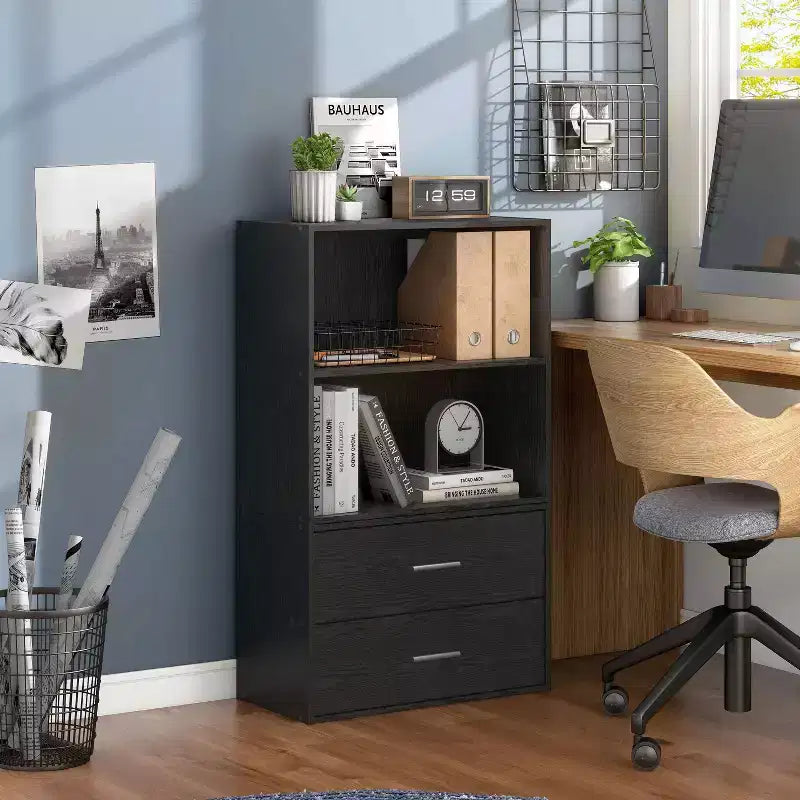 Étagère modulable moderne 2 niveaux de 60 cm, empilable, verticale ou horizontale