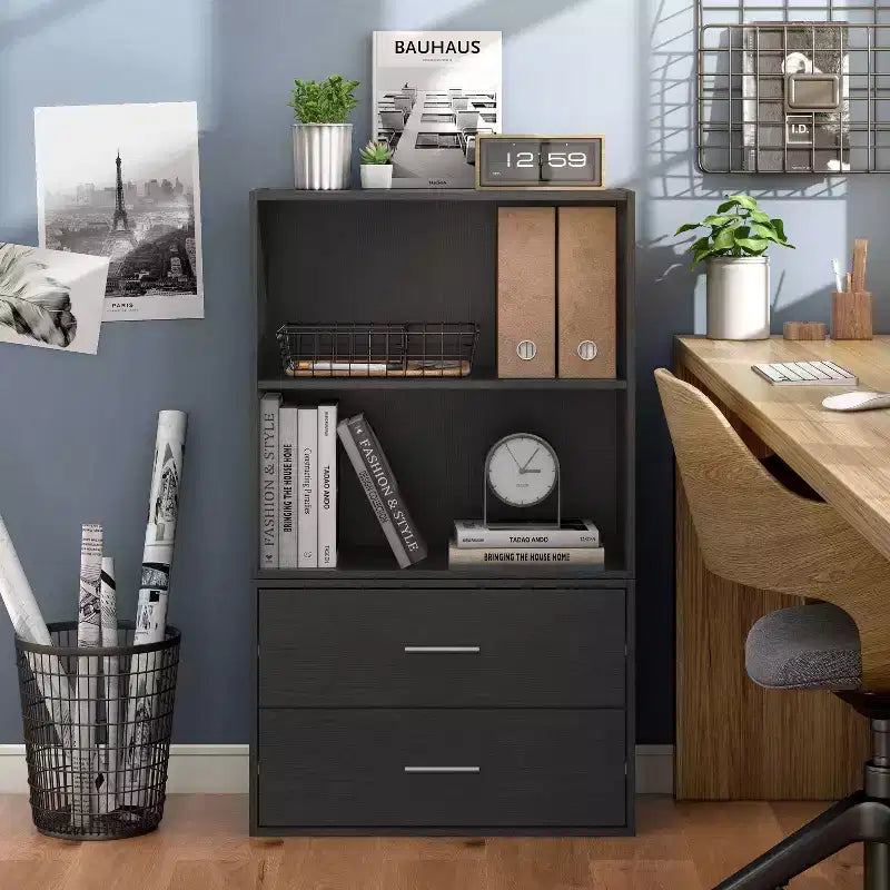 Étagère modulable moderne 2 niveaux de 60 cm, empilable, verticale ou horizontale