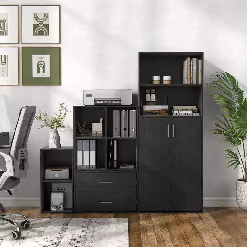 Étagère modulable moderne 2 niveaux de 60 cm, empilable, verticale ou horizontale