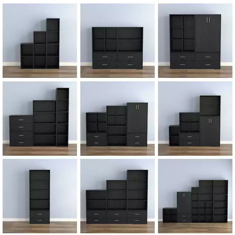 Étagère modulable moderne 2 niveaux de 60 cm, empilable, verticale ou horizontale