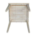 Table de comptoir carrée en bois massif avec pieds Shaker, non finie