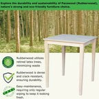 Table de comptoir carrée en bois massif avec pieds Shaker, non finie